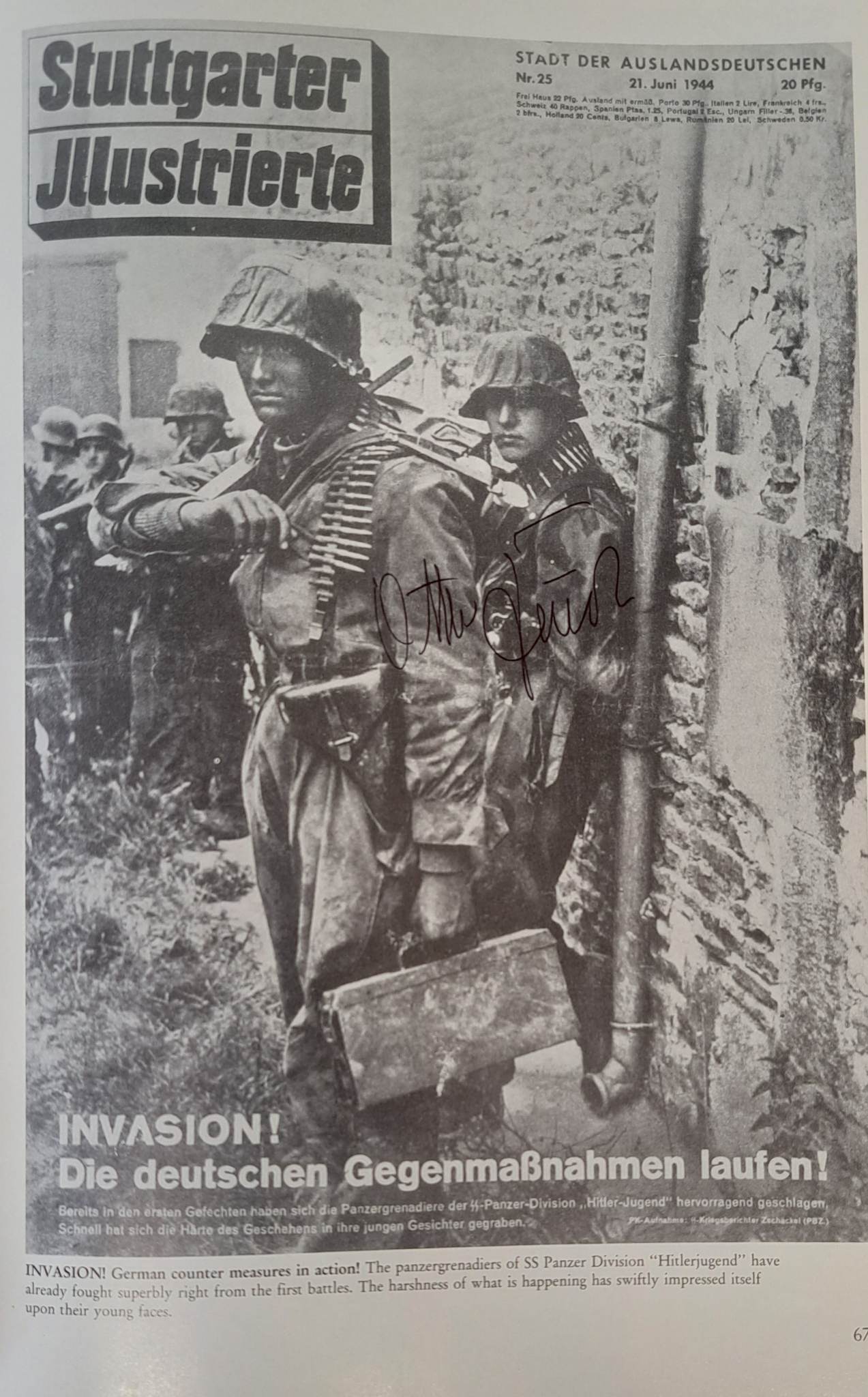 Kriegsgeschichte der 12. SS-Pz.Div. ‘Hitlerjugend’ - Waffen-SS Veteran Multi-signed book