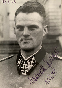 Heinrich Springer - Leibstandarte SS-Adolf Hitler - signed photo