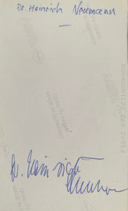 Dr. Heinrich Neumann: Fallschirmjäger Sturm Regiment. Hand Signed Photograph