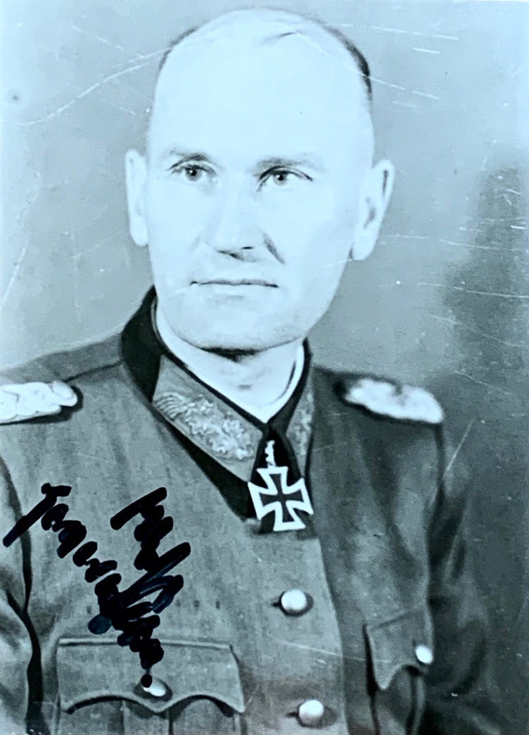 Generalleutnant Siegfried Hass Hand Signed Photograph
