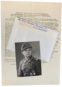 Werner Schwerin: Knight's Cross Holder with the Füsilier-Regiment 27: Hand Signed Photograph Grouping
