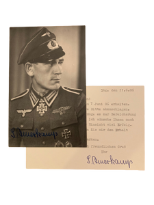 Siegfried Amerkamp: Grenadier Regiment 459: Hand Signed Photograph with letter