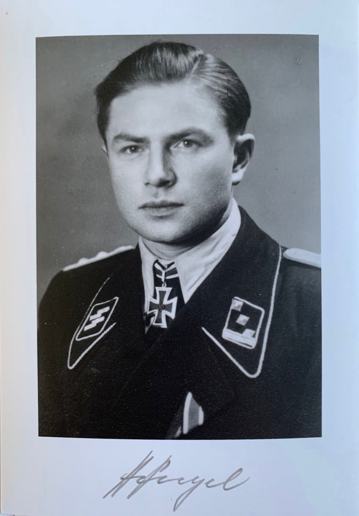Hans Siegel: Knight's Cross holder with the 12. SS-Pz. Div. Hitlerjugend. Hand signed photo.
