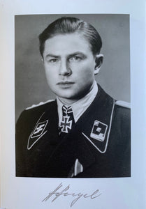 Hans Siegel: Knight's Cross holder with the 12. SS-Pz. Div. Hitlerjugend. Hand signed photo.