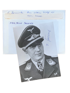 Friedrich Bonnke - Knight's Cross holder with Flak Regiment 42 (mot.). Hand Signed Photo Grouping