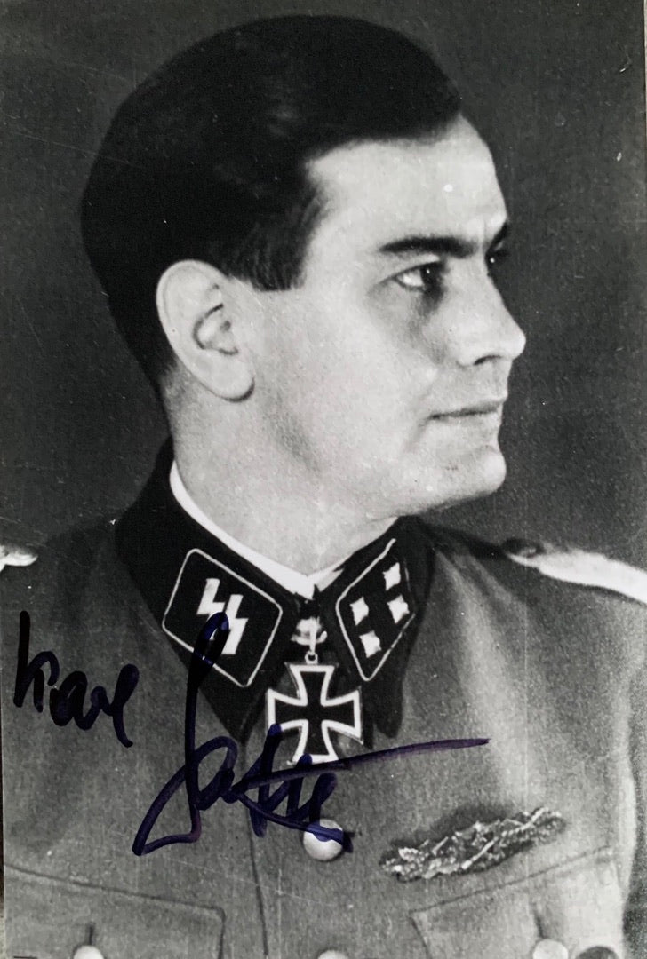 Karl Sattler: SS-Regiment "Sattler": Hand Signed Photograph