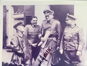 Heinrich Springer: Knights Cross holder with the Leibstandarte SS-Adolf Hitler. Hand signed photo
