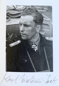 Karl Nicolussi-Leck: Knight's Cross holder with the 5. SS-Pz. Div. 'Wiking'. Hand signed photo.