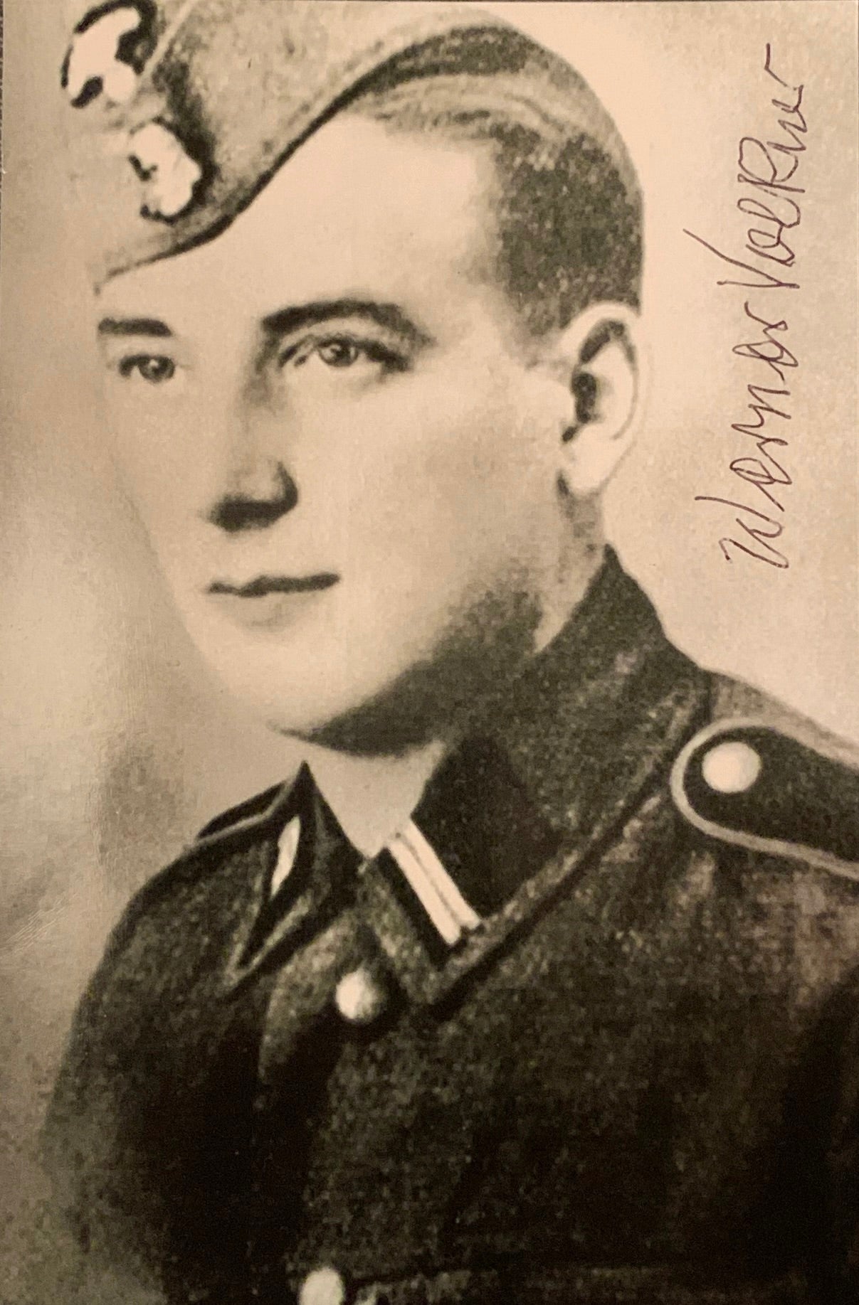 Werner Volkner: 3. SS-Pz. Div. Totenkopf: Hand signed photo