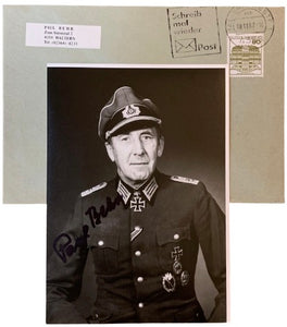 Paul Behr: Knight's Cross Holder with the Füsilier Regiment 39: Hand Signed Photograph Grouping