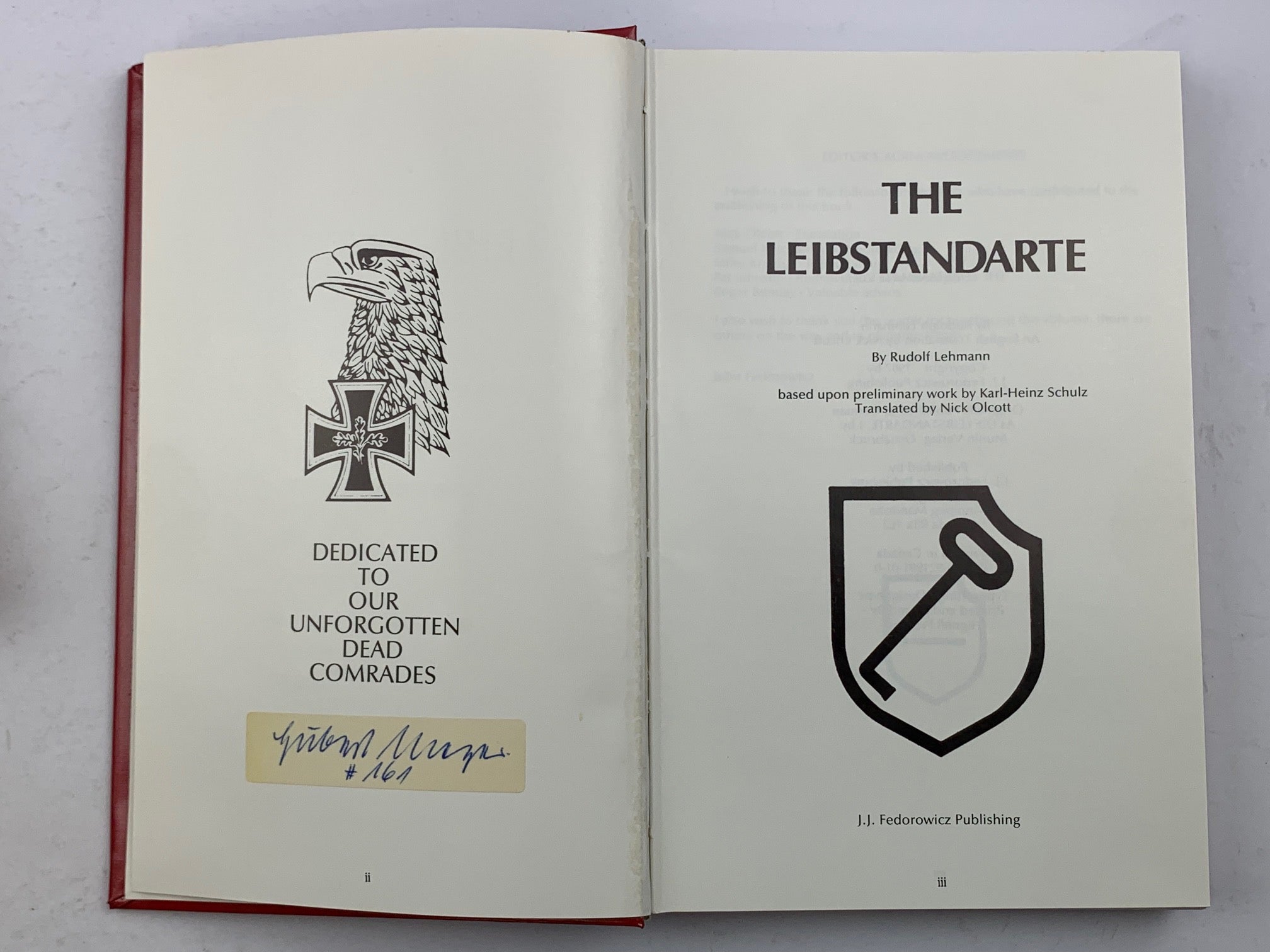 The Leibstandarte Fedorowicz English Editions - Multi-signed veteran set