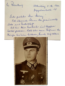 Manfred Beutner: Schnelle Abteilung 329: Hand Signed Photograph & Letter