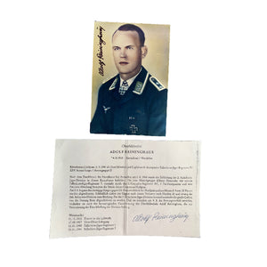 Adolf Reininghaus Hand Signed Photograph &  Print Out