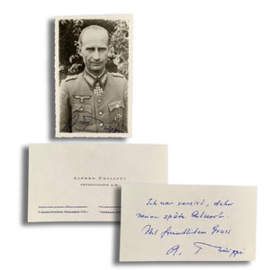 General Major Alfred Philippi Hand Signed Photograph & Card