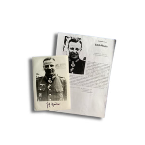 General Major Erich Reuter Hand Signed Photograph & Print Out