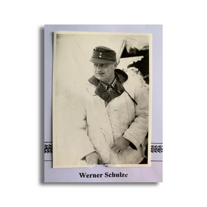 General Major Werner Schulze Hand Signed Photograph