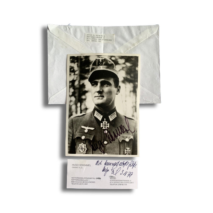 Hugo Schimmel : Infanterie Regiment 41 (mot.): Hand Signed Photograph