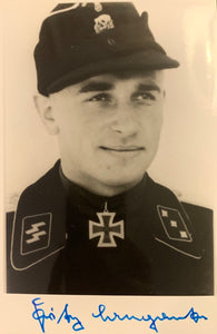 Fritz Langanke - 2. SS-Panzer Division 'Das Reich' - signed photo