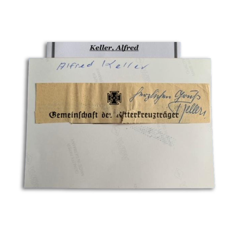 General der Flieger Alfred Keller Clipped Signature Photograph