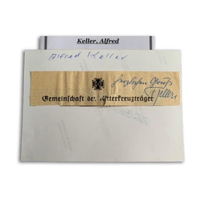 General der Flieger Alfred Keller Clipped Signature Photograph