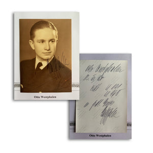 Otto Westphalen: U-121, U-968, Knight's Cross Holder. Hand Signed Photograph