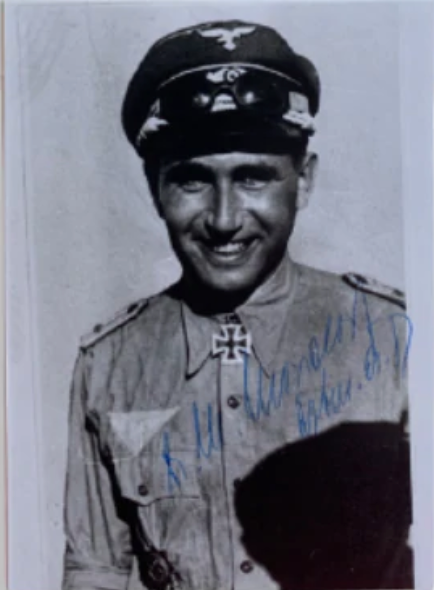 Martin Moßdorf - Knight's Cross holder with Stuka-Geschwader 3. Hand Signed Photo
