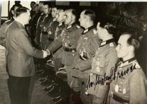 Wilhelm Drewes (Oakleaves): Panzergrenadier Regiment 13: Hand Signed Photograph
