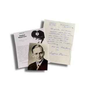 Siegfried Wuppermann: Schnellboot S-60 Hand Signed Photograph & Hand Written Letter and Print Out