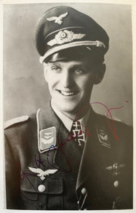 Hubert Spadiut - Knight's Cross holder with KG76. Hand Signed Photo & Envelope