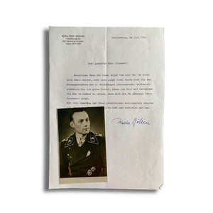 Manfred Böhm: Panzer Aufkl. Abteilung 8: Hand Signed Photograph & Letter