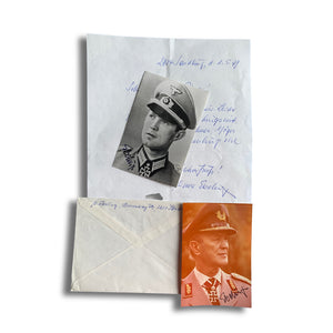 Werner Ebeling (Oakleaves): Grenadier Regiment 220: Hand Signed Photograph & Letter